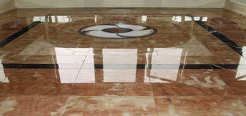 Marble Restoration Game room and hallway marble floors, Honed and re-polished.