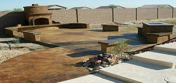 Concrete staining.