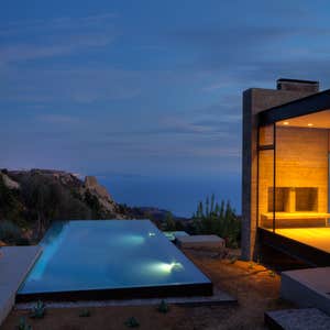 Mosaic tile pool and spa