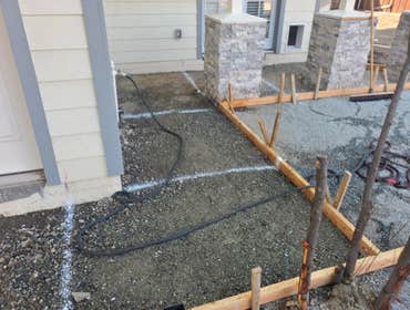 Photos by Silva Engineering Construction #1 Demo, excavate, rock, form, and pour walkway, driveway , and driveway approach for client.