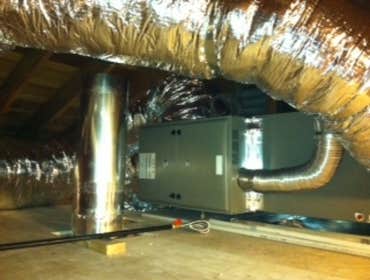 Furnace relocate into attic Installing the furnace in the attic will allow for complete control of the performance of the heating and air conditioning 