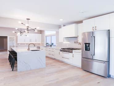 Amazing Kitchen and Living room transformation in Maryland Modern Design Kitchen and Living-room Remodel
