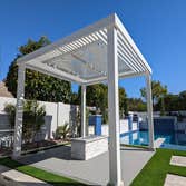 4K Aluminum Lattice Pergola with Design Panels