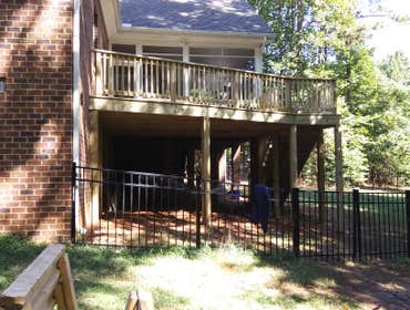 Another second floor wood deck pressure treated