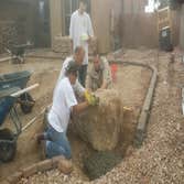surface boulder concrete set