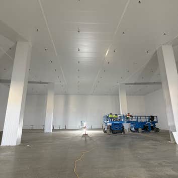 Photos by Thermalcraft #1 Cold Storage Construction Facility. Cooler, Freezer, & Cold Dock with insulated metal panels and doors