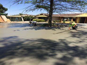 Concrete driveway