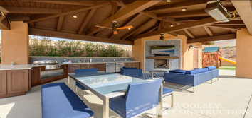 Outdoor Kitchen and Living Room