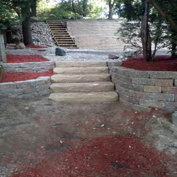 stone stairs/walls