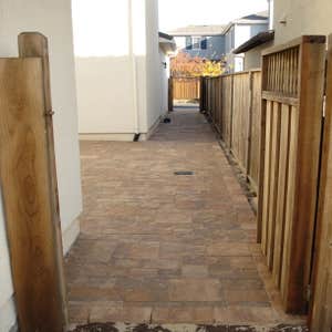 Backyard patios and walkway with Pavestone pavers