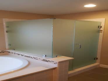 3/8 Frosted Glass 90°
