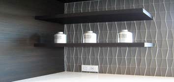 Quinn project in Cardiff, CA We did a contemporary project in Cardiff, CA which consisted of two custom contemporary bathrooms with showers and floors