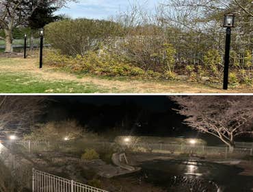 Installed some lampposts around a dark section of the pool area