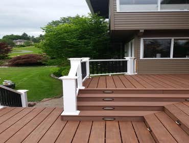 Azek and timber tech railing