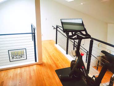 Photos by Modern Edge Contracting LLC Wooden rail upgrade to a modern sleek wire railing. A modern Edge Contracting renovation