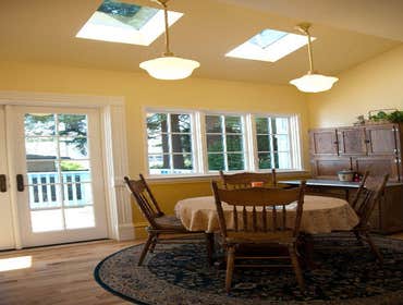 Weeks House Restoration, Santa Cruz In 2007 a fire destroyed the single story kitchen in the rear of the house, and seriously damaged the interior fini