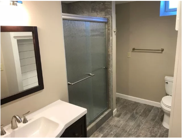 Finished Basement With Custom Woodworking