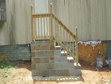 new stairs and hand rail