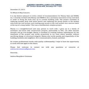 Letters of Recommendation
