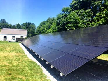 Photos by Celestial Solar Innovations LLC #6 40 kW, high efficiency solar ground mount offsetting 100% of property's energy usage.