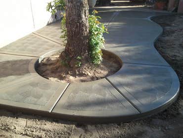 Rotary Finish Concrete Patio