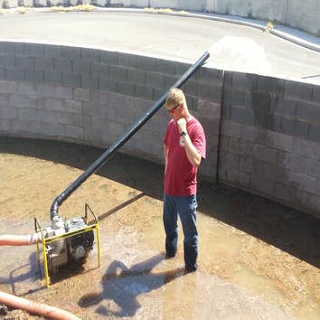 Pumping excess water from yard