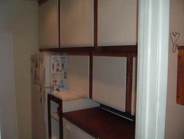Bonnie's House These are some cabinets we built and refaced to match. We also built a custom bookcase in a room off of the kitchen. and we built the c