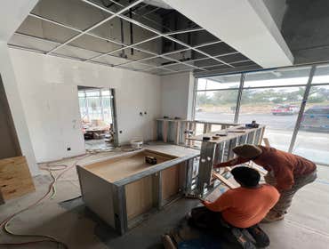 Photos by Qc Construction #1 Commercial gym build
Framing
Insulation
Drywall
Tape& float
Paint
Carpentry