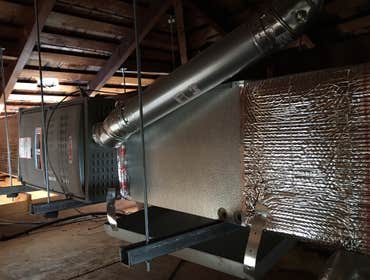 Hollywood Hills Installed two 4 ton 16 SEER Lennox split systems with brand new ducting.