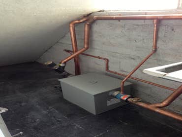 Project photos from Toce Plumbing Light commercial work done in Oakland, CA (40th Street).