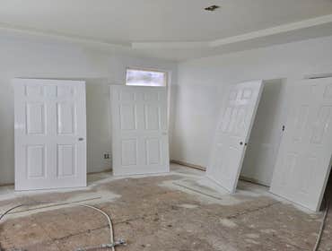 Fine Design Remodeling resume painting, frame, tile, cabinet install, shower, more.
