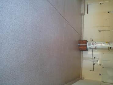 Epoxy Coatings Custom epoxy garage floor with custom color blend micro flake.