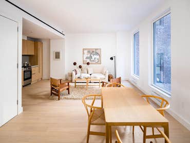 Living room and kitchen