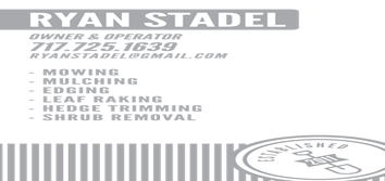 Stadel Lawn And Landscaping, Inc Examples of our work. We are committed to providing the following quality services for an affordable price: Lawn Mowi
