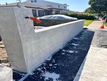 Photos by Gandf Construction #5 Beautiful landscape/hardscape in Marina del rey, modern wall fencing with smooth concrete finish, existing landscape wa
