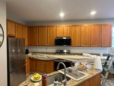 Photos by McEvoy Painting #1 Repaired damaged walls and trim after a move in. Repaint ceilings walls and woodwork