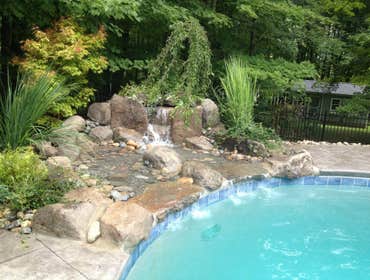 natural stone waterfall