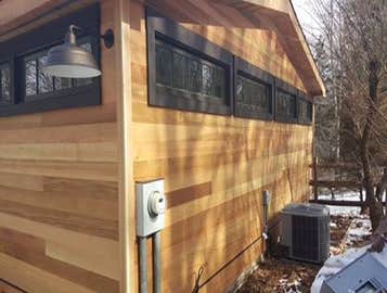 Beautiful cedar siding job we did.