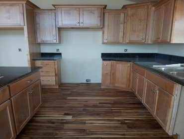 Hand Scraped Kitchen Floor