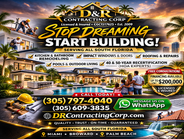 Photos by D&r Contracting Corp #1 D&R Contracting Corp is a licensed general contractor serving South Florida specializing in residential and commercia