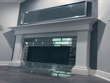 CUSTOM FIREPLACE MANTLE AND INSERT
