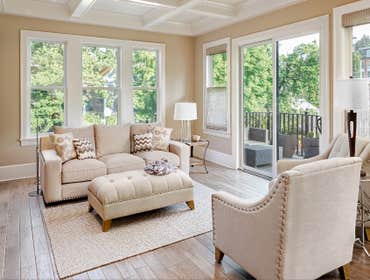 White Living Room Remodeling Design