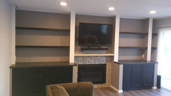 Finished Fireplace Wall Project