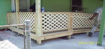 Project photos from DR Maintenance LLC Handicap ramp build, residence in Baton Rouge, LA