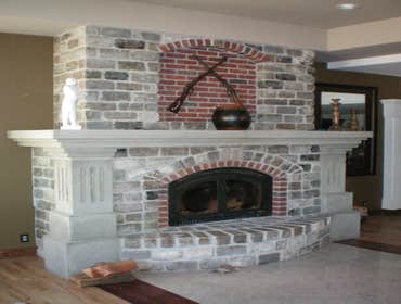 Photos by Universal Masonry Design Construction #1 Rumford fireplace