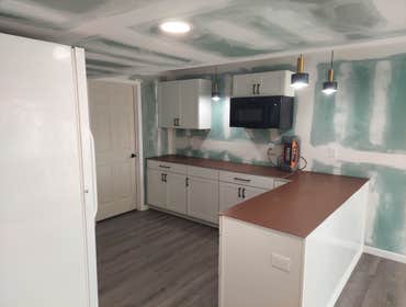 Photos by PorterRobert LLC #21 Basement finishing with kitchen and full bathroom