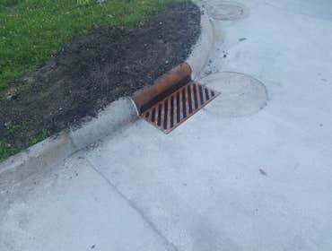 Concrete Project Concrete flat work, Curb, Neenah Drainage fixture
