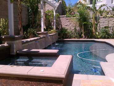 Completed pool spa & fountain