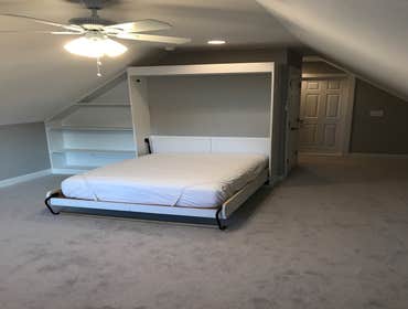 Attic Office with Pull Down Bed