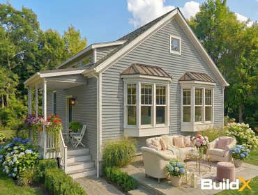 X-4 The Atrium ADU The Atrium ADU offers 900 GFA in a compact 35′ × 27'5" layout, featuring 2 bedrooms, 1.5 baths, and a Deck. It includes 9′ ceilings,